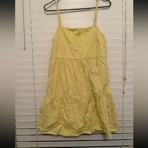 Wild Fable Yellow Tiered Lined Casual Young Women’s Dress- Medium